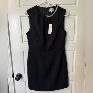 NWT Milly Nyra Crepe Crystal Embellished Dress Size 8